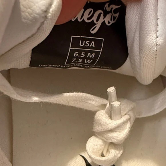 Fuego White Low Top Dance Sneakers - Picture 10 of 10